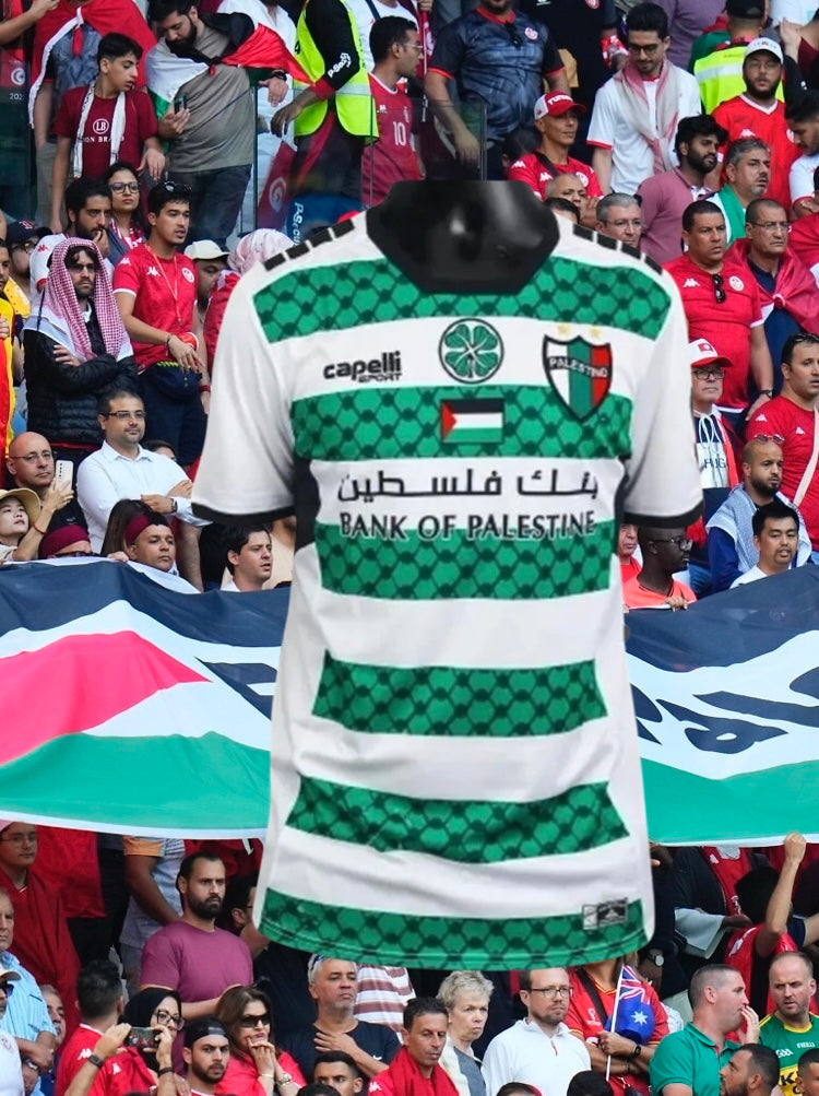 Palestino FC replica jersey 2024 -Green brigade/celtics colab Third kit 🍉🇵🇸